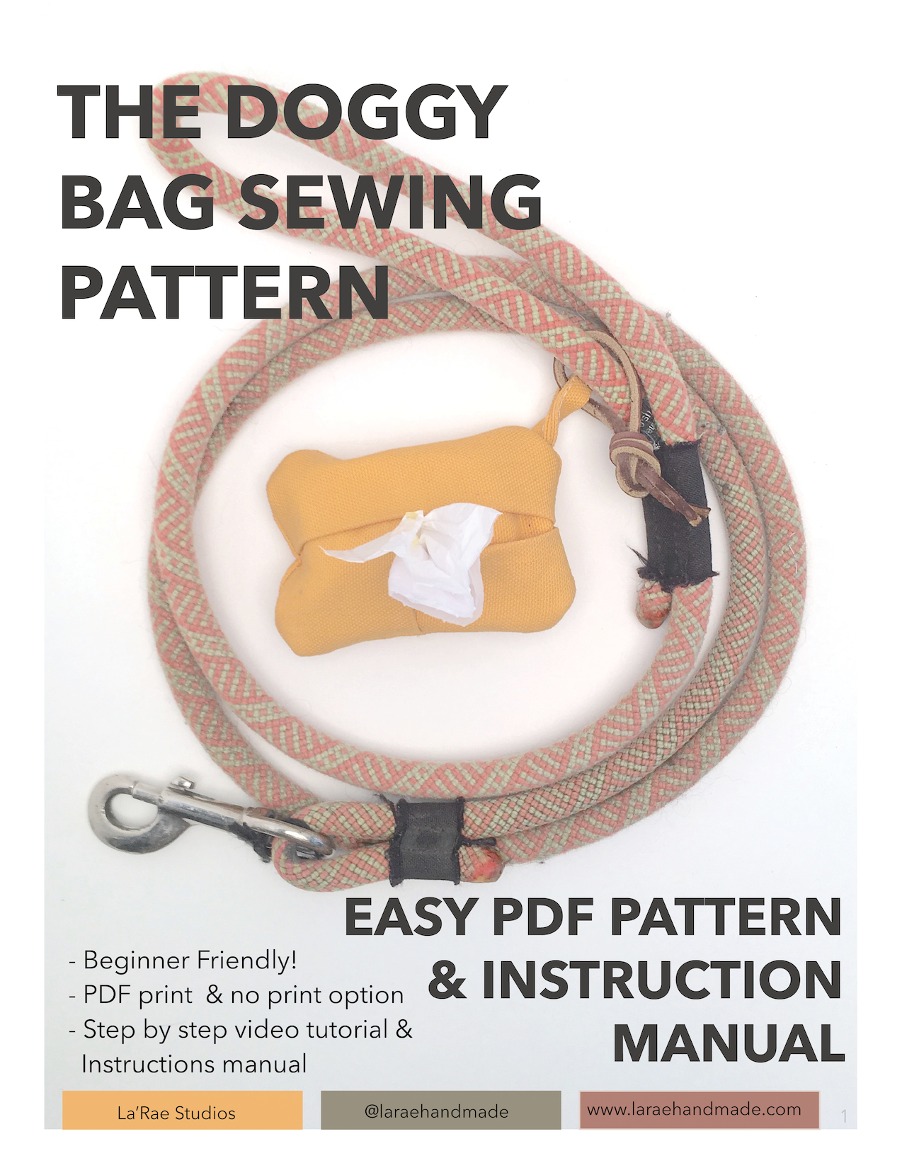 Doggy Bag Holder - Easy Sewing Pattern & Tutorial - la'rae handmade