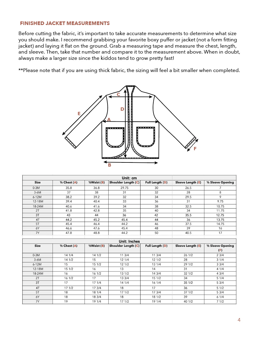 Baby Coast Coat - PDF Sewing Pattern & Instruction Booklet - la'rae handmade